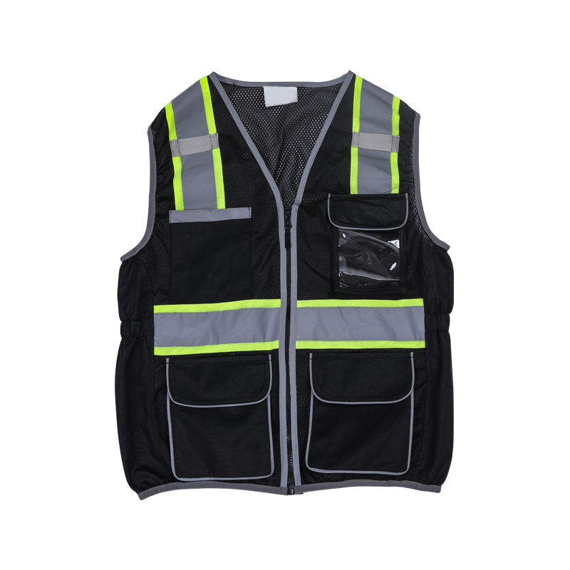 Hi Vis Knitted & Mesh Safety Vest With Pockets